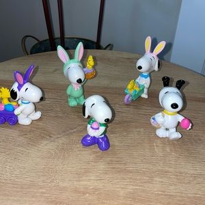 Vintage Easter Peanuts Figures-Set of 5
